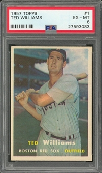 1957 Topps #1 Ted Williams – PSA EX-MT 6